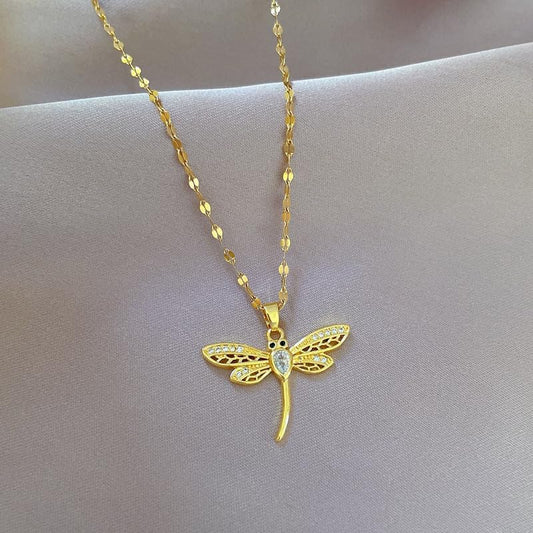 Everyday Dragonfly Gold Minimalist Pendant